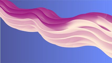 purple pink wave gradient background with smooth 3D fluid shapes, dynamic wavy texture, vibrant liquid art for poster, wallpaper, presentation, website banner, and creative branding. Vector 