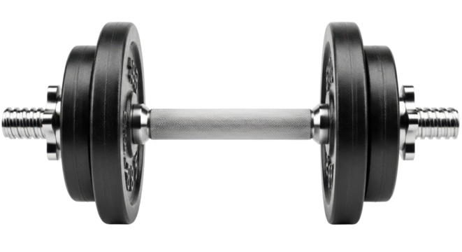 Isolated dumbbell for weight training, strength, gym workout, and physical fitness program