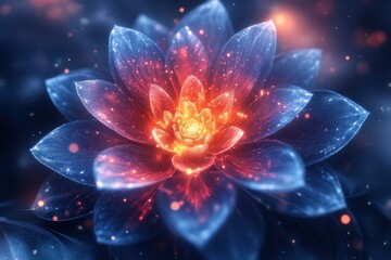 Fototapeta premium Glowing petals flower.