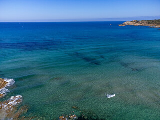 Aerial view of Rena Majore beach