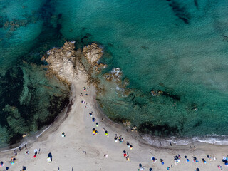 Aerial view of Rena Majore beach