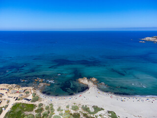 Aerial view of Rena Majore beach