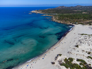 Aerial view of Rena Majore beach
