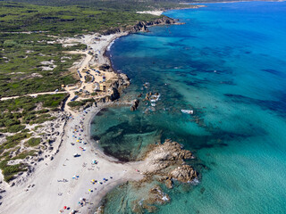 Aerial view of Rena Majore beach