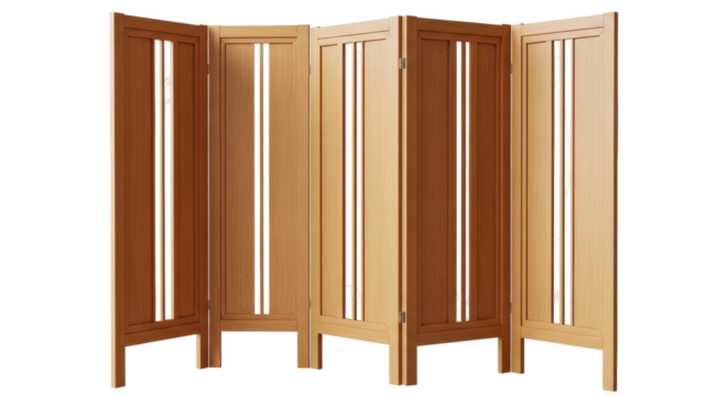 Isolated partition screen room divider, decorative wooden folding privacy panel divider