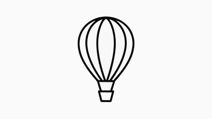 Elegant hot air balloon icon symbolizing adventure, travel, and freedom for modern branding and design projects