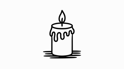 Warm, flickering candle icon symbolizing hope, peace, and contemplation for a serene atmosphere
