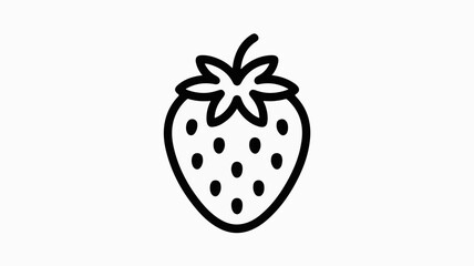Juicy, fresh strawberry icon perfect for healthy eating branding, recipes, and summer promotions.