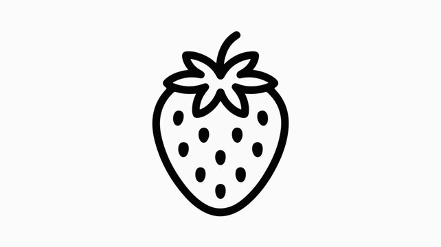 Juicy, fresh strawberry icon perfect for healthy eating branding, recipes, and summer promotions.