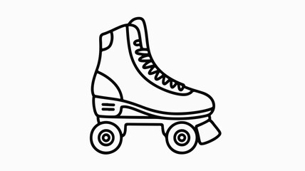 Classic retro roller skate icon for vintage fun and nostalgic outdoor adventures