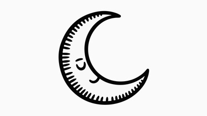 Whimsical crescent moon with a friendly smiling face bringing sweet dreams and nighttime magic to children's stories and cozy bedtime scenes