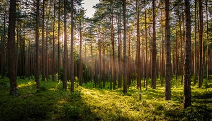 Fototapeta premium Photo Of A Summer Pine Forest