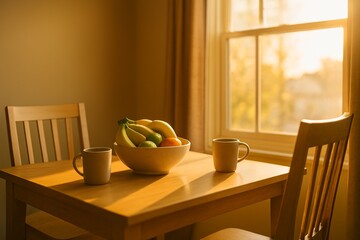 Serene, morning scene perfect for wellness or family nutrition content.