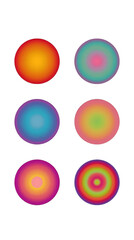 set of colorful circles