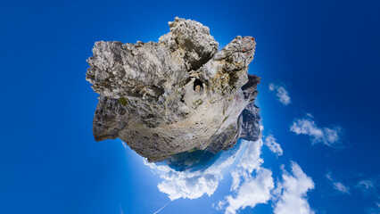 Hiking at Passo Falzarego - Cortina d'Ampezzo - Italy - Tiny planet