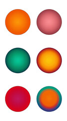 set of colorful circles