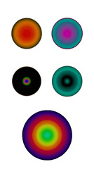 set of colorful circles