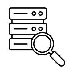 Database analysis Vector Icon which can easily modify or edit