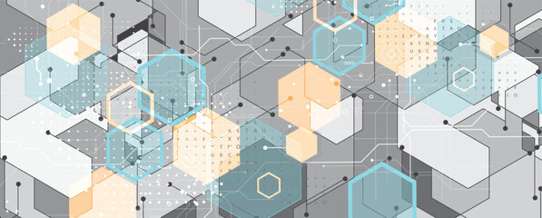 Abstract polygonal background technology concept, futuristic background
