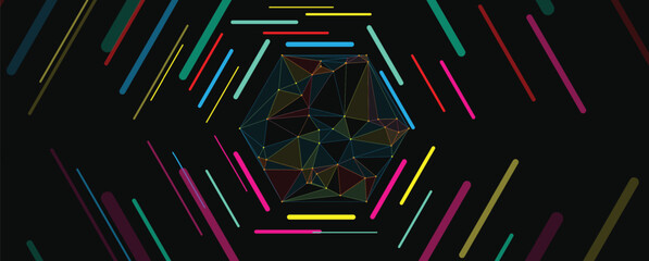 Abstract polygonal background technology concept, futuristic background