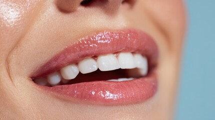 Smiling mouth with perfect teeth