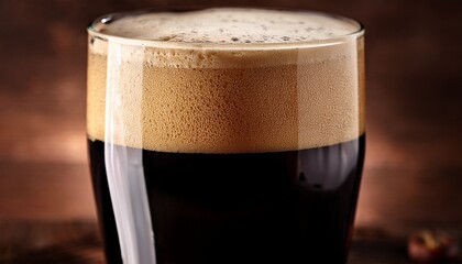 Black Beer Irish Stout Close Up