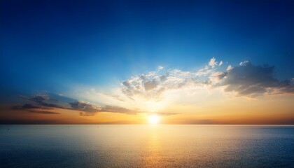 Fototapeta premium Sunrise In Blue Sky Background