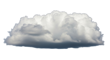 Isolated fluffy cloud, cumulus formation in clear sky, weather phenomenon, heavenly shape