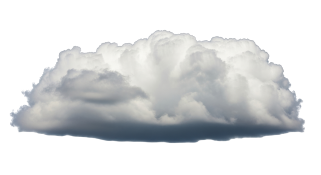 Isolated fluffy cloud, cumulus formation in clear sky, weather phenomenon, heavenly shape