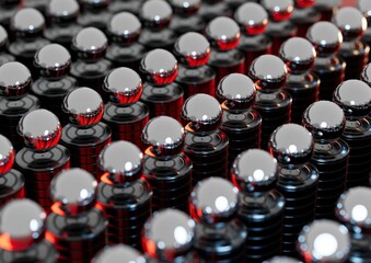 Minimal Tech Composition with Reflections 3D computer generated image