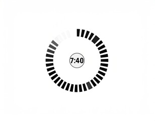 Circular progress bar displaying 740