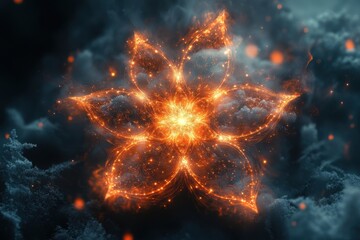 Fire flower wallpaper in high definition.