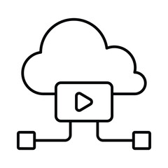 Cloud computing Icon which can easily modify or edit
