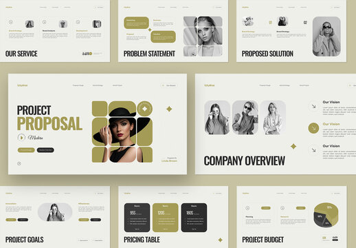 Modern Project Proposal Presentation Template for Business and Corporate Strategy