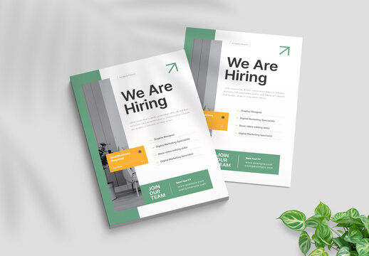 We Are Hiring Job Vacancy Announcement Flyer Design Layout