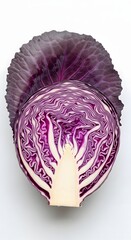 Obraz premium Red cabbage cut in half showing texture