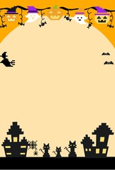 ハロウィン、ピクセルアートのイラスト。