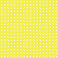 seamless polka dots pattern on yellow background
