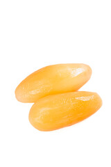 Fresh Orange Citrus Segments Isolated on White Background - Healthy Fruit Food Photography