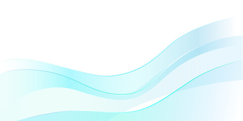 Abstract blue gradient blurred wave with wavy lines on transparent background