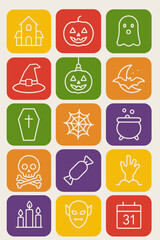 icons set Halloween