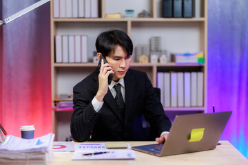 Professional man on a call finalizing a business agreement.