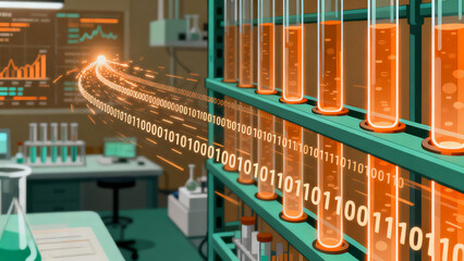 Financial Binary Code Tracking a Trajectory in a Lab