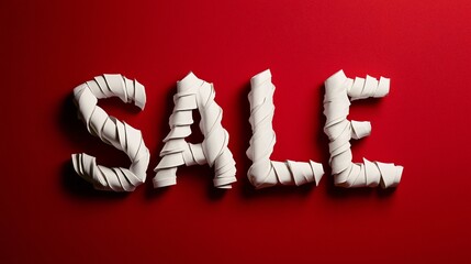 The inscription "SALE" is written in white letters on a red background