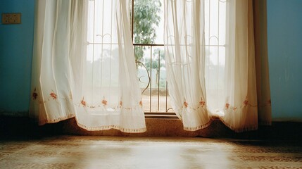 Soft Light Filtering Through Sheer Curtains