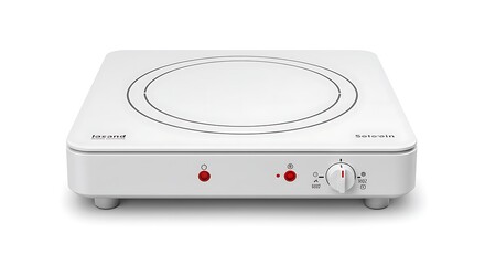 Obraz premium Portable Induction Cooktop: Clean and Minimalist Design