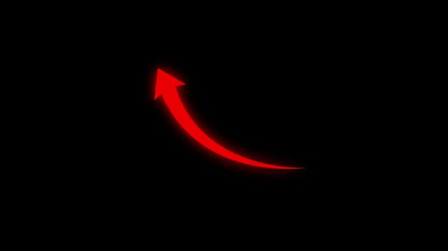 Growing business arrow on black. Profit arow .Business concept, growing chart. Concept of sales symbol icon with arrow moving up. Economic Arrow With Growing Trend,4k video
