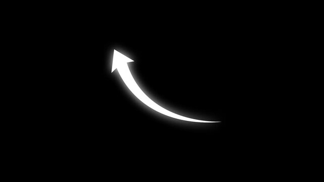 Growing business arrow on black. Profit arow .Business concept, growing chart. Concept of sales symbol icon with arrow moving up. Economic Arrow With Growing Trend,4k video
