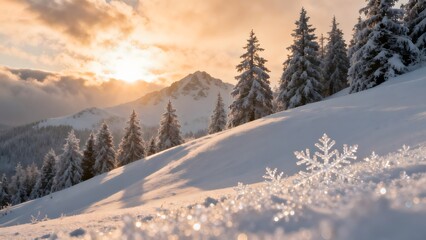 Fototapeta premium winter mountain landscape