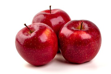 Red Apples Group, isolated on white background